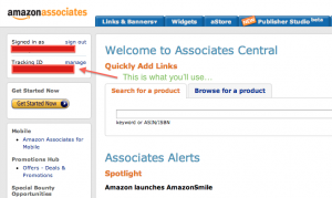 Locating Your Amazon Associates Tracking ID